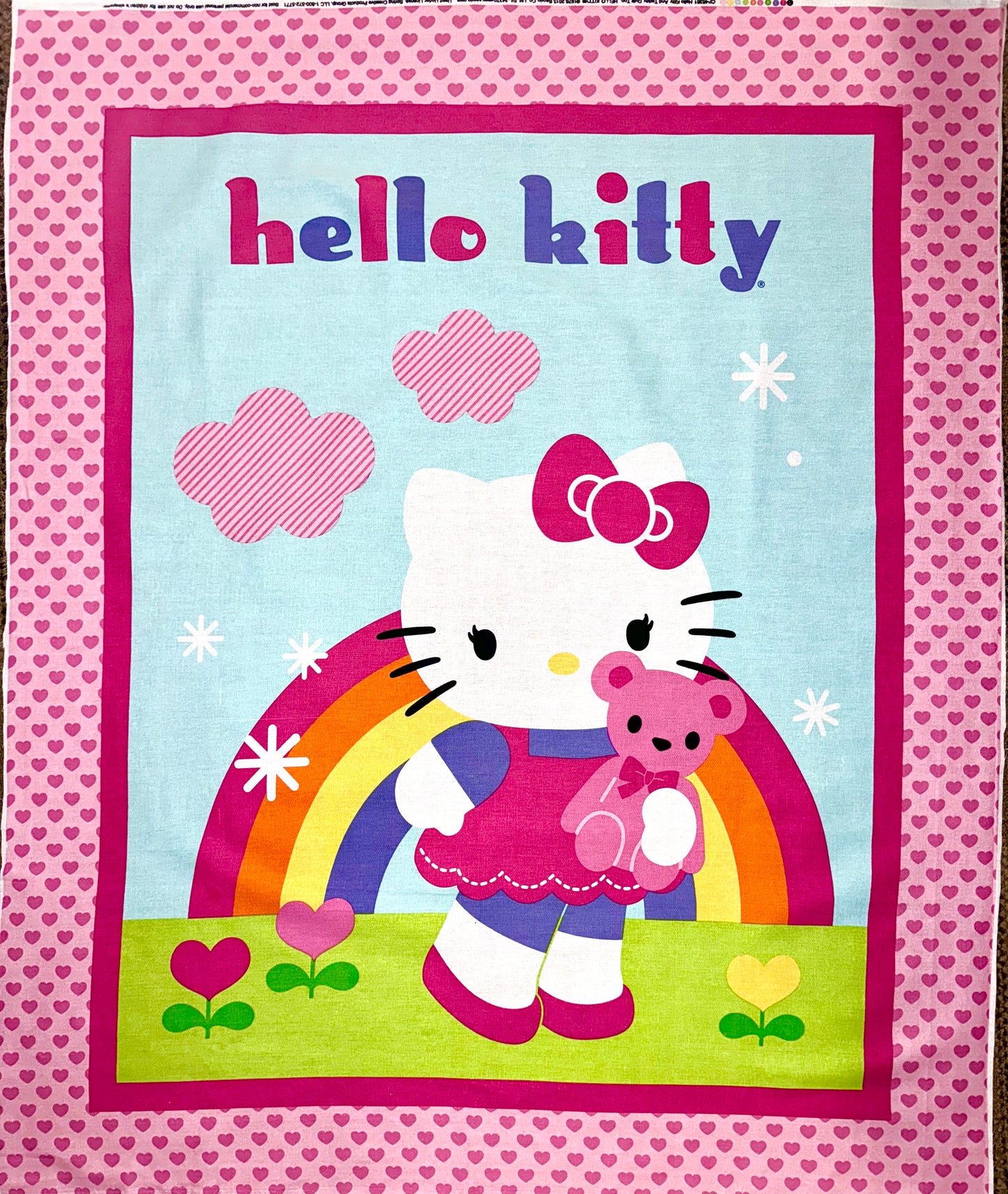 Hello Kitty Rainbow Licensed Fabric Panel by Sanrio Springs Creative 2013