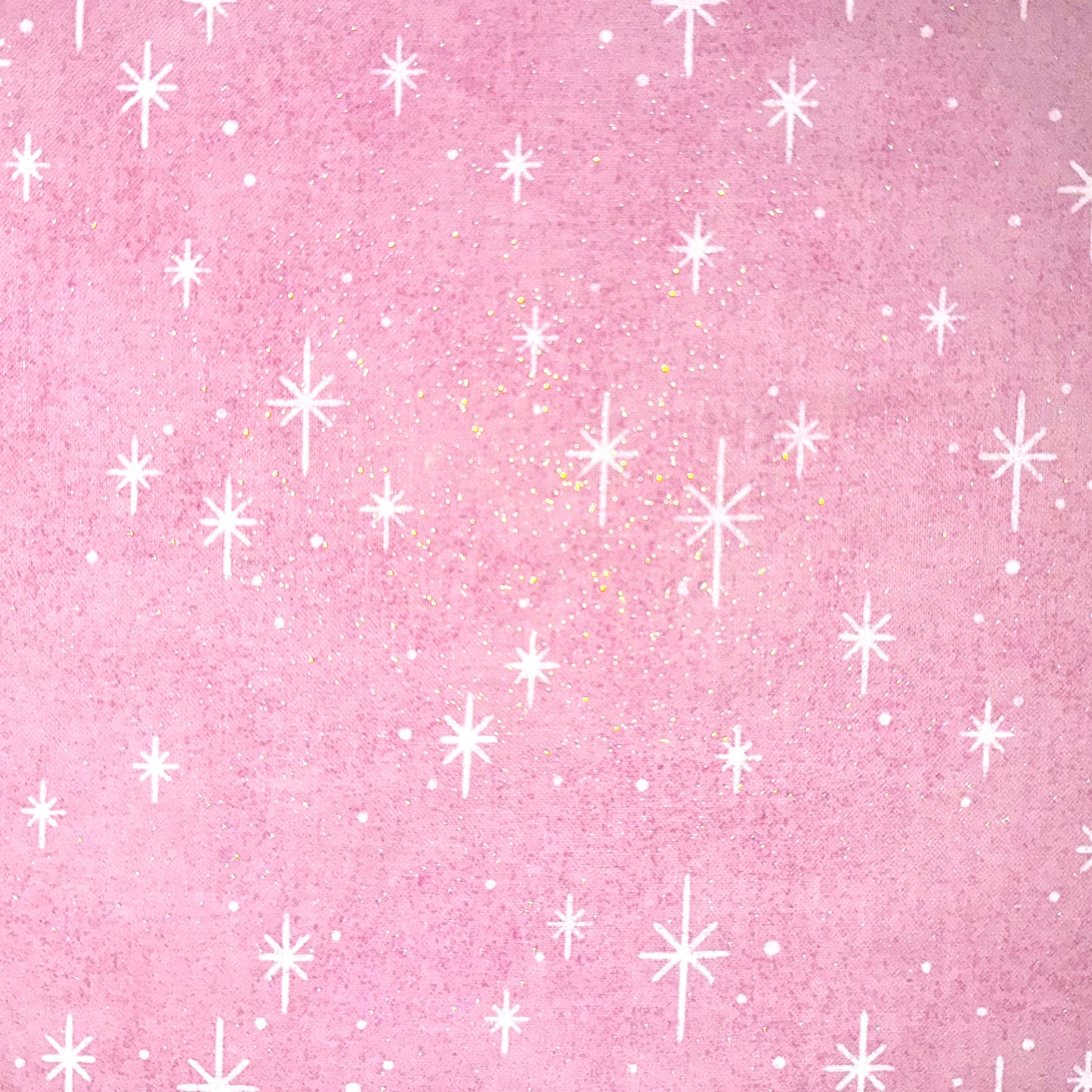 Glitter Sparkle Pink Cotton Fabric