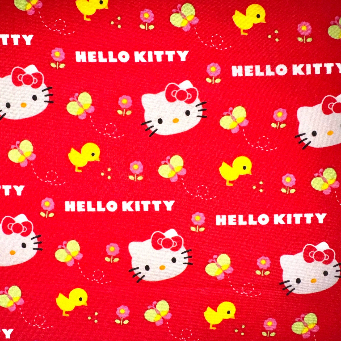 Red Classic Hello Kitty Licnesed Cotton Fabric by Sanrio 2009 - Fat Quarter