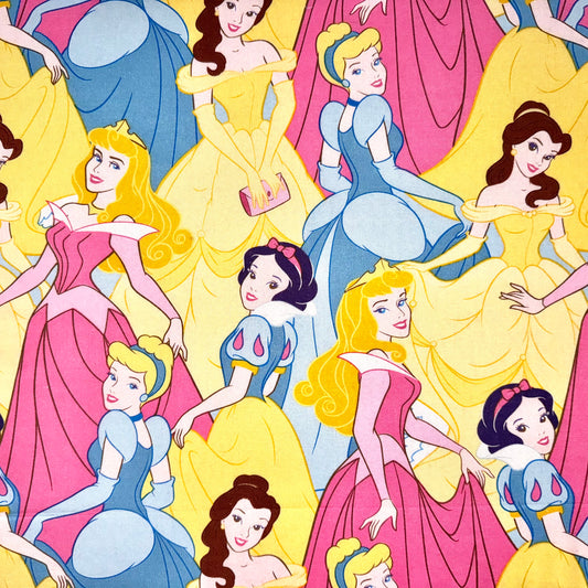 Disney Princess Collage Cotton Licensed Fabric - Half Yard