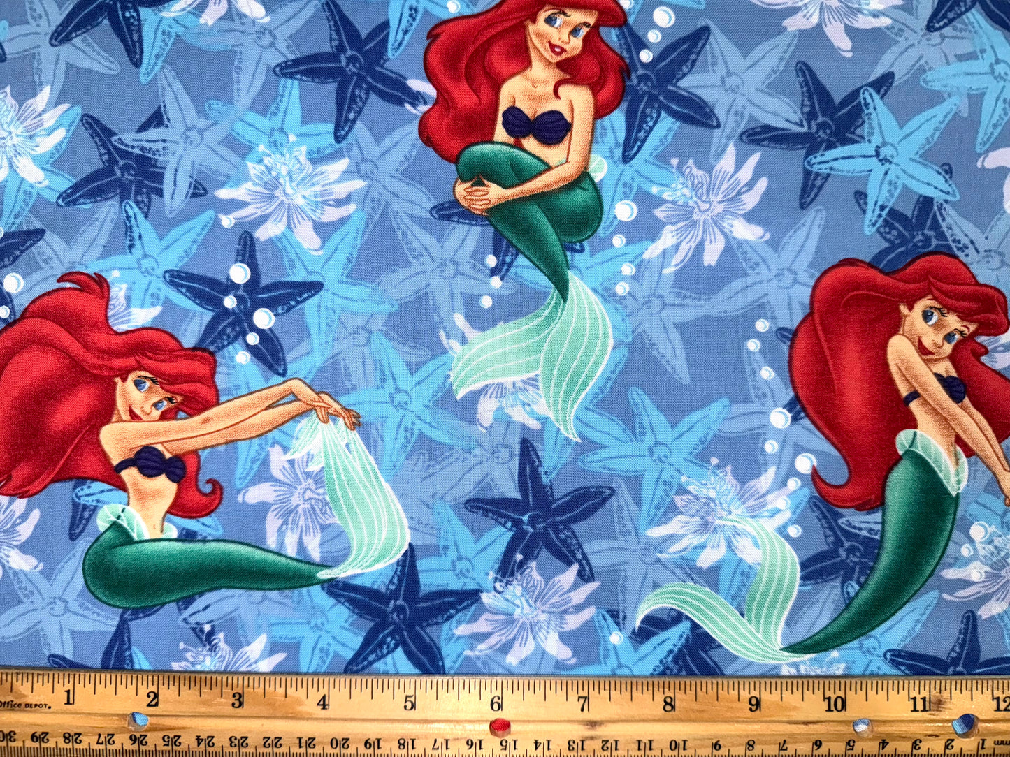 The Little Mermaid Ariel Licensed Disney Cotton Fabric by Springs Creative - Fat Quarter